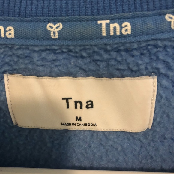 Blue Button Up Crew Neck - Picture 3 of 3